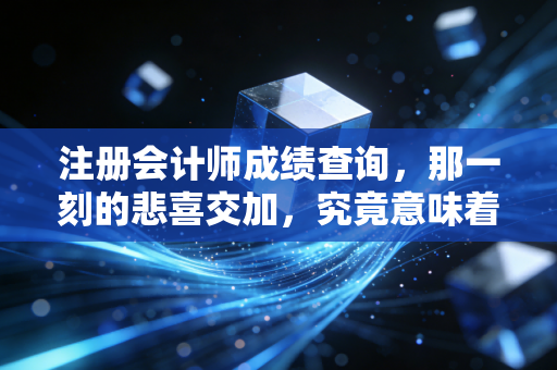注册会计师成绩查询，那一刻的悲喜交加，究竟意味着什么？