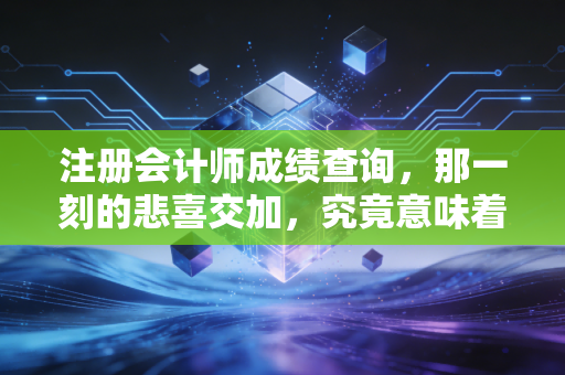 注册会计师成绩查询，那一刻的悲喜交加，究竟意味着什么？