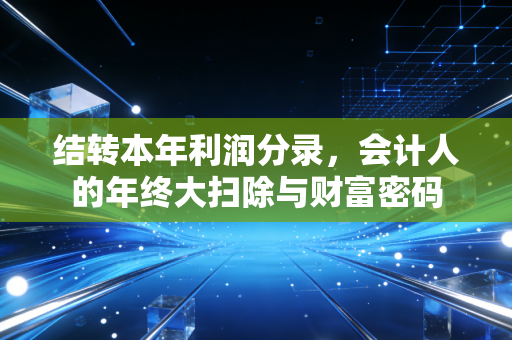 结转本年利润分录,会计人的年终大扫除与财富密码