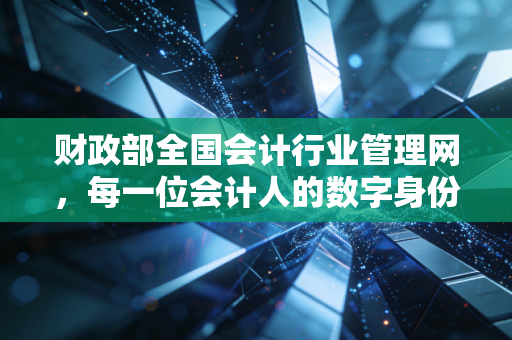 财政部全国会计行业管理网,每一位会计人的数字身份证与职业守护神