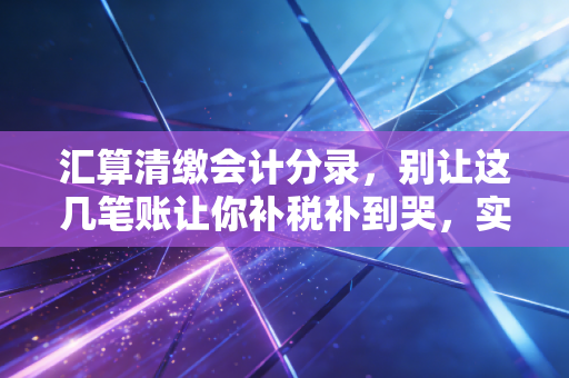 详细阅读:汇算清缴会计分录,别让这几笔账让你补税补到哭,实操避坑指南全解析 汇算清缴会计分录,别让这几笔账让你补税补到哭,实操避坑指南全解析