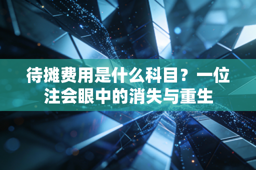 待摊费用是什么科目?一位注会眼中的消失与重生