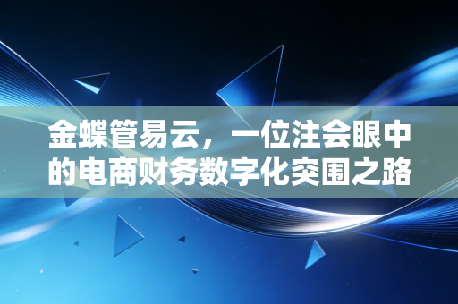 金蝶管易云,一位注会眼中的电商财务数字化突围之路