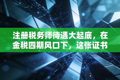 注册税务师待遇大起底，在金税四期风口下，这张证书到底值多少钱？
