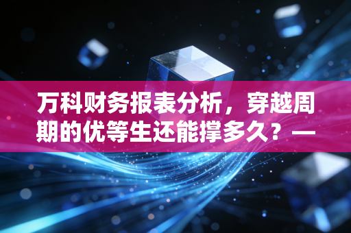 万科财务报表分析,穿越周期的优等生还能撑多久?——以2023年年报及近期财报为例