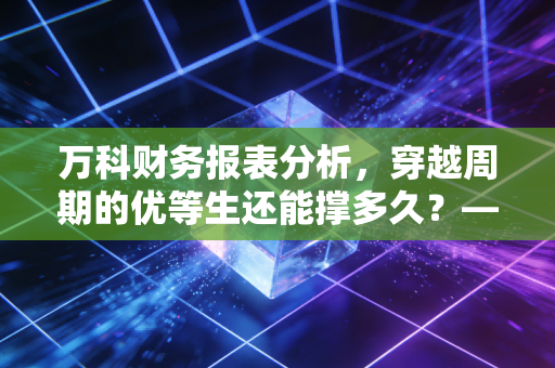 万科财务报表分析,穿越周期的优等生还能撑多久?——以2023年年报及近期财报为例