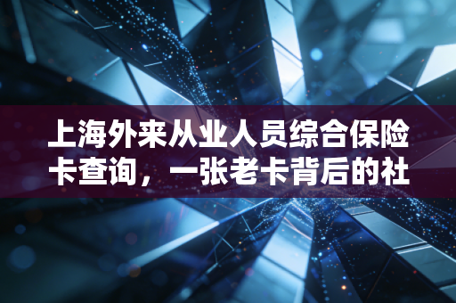 上海外来从业人员综合保险卡查询,一张老卡背后的社保变迁与工龄认定