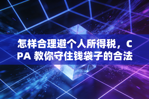 怎样合理避个人所得税,CPA 教你守住钱袋子的合法智慧