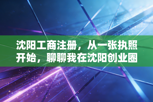 沈阳工商注册,从一张执照开始,聊聊我在沈阳创业圈看到的那些坑与路