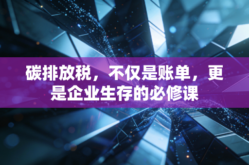 碳排放税,不仅是账单,更是企业生存的必修课