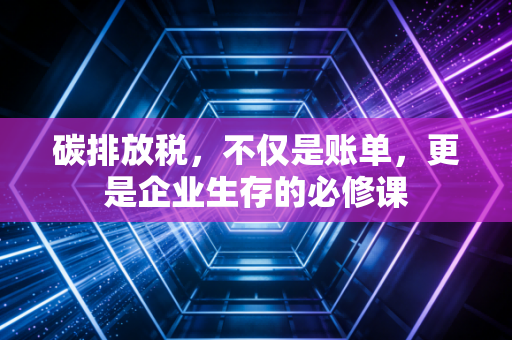 碳排放税，不仅是账单，更是企业生存的必修课