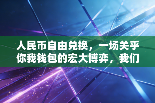 人民币自由兑换,一场关乎你我钱包的宏大博弈,我们准备好了吗?