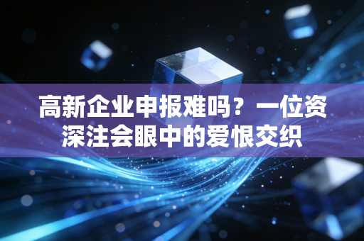 高新企业申报难吗？一位资深注会眼中的爱恨交织