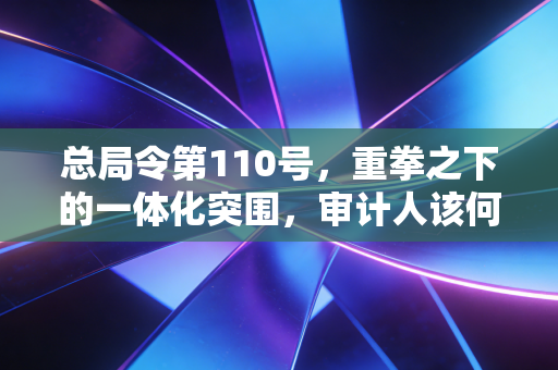 总局令第110号，重拳之下的一体化突围，审计人该何去何从？