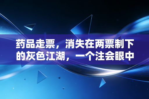 药品走票,消失在两票制下的灰色江湖,一个注会眼中的财务真相