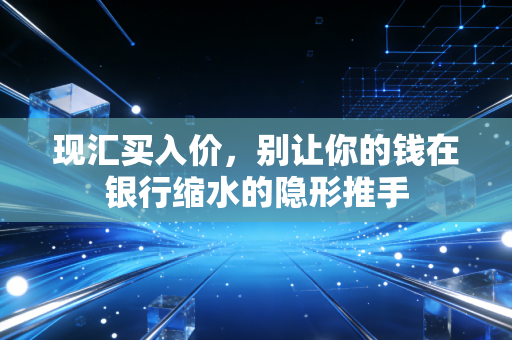 现汇买入价，别让你的钱在银行缩水的隐形推手