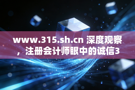 www.315.sh.cn 深度观察，注册会计师眼中的诚信315，财务造假才是最大的消费陷阱