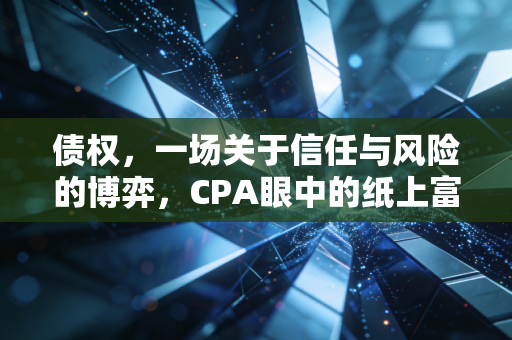 债权，一场关于信任与风险的博弈，CPA眼中的纸上富贵
