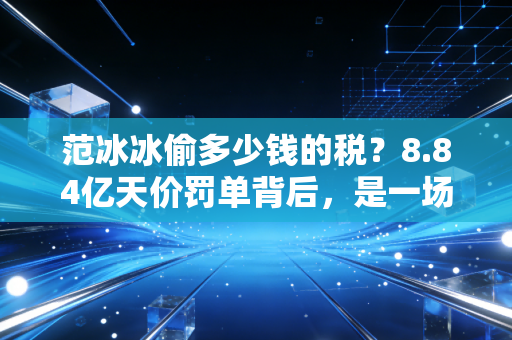 范冰冰偷多少钱的税?8.84亿天价罚单背后,是一场关于贪婪与合规的教科书级博弈