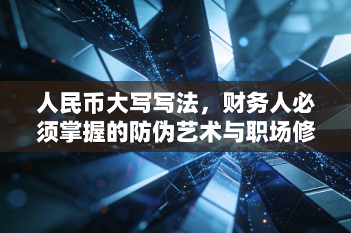 人民币大写写法,财务人必须掌握的防伪艺术与职场修养