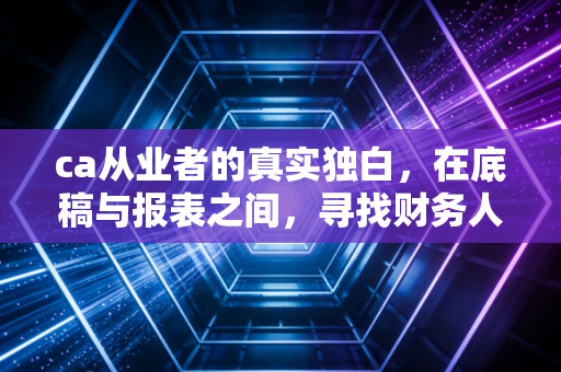 ca从业者的真实独白,在底稿与报表之间,寻找财务人的灵魂归宿