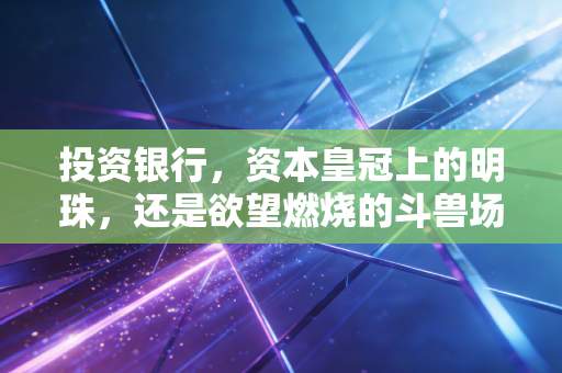 投资银行，资本皇冠上的明珠，还是欲望燃烧的斗兽场？