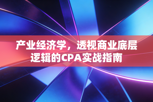 产业经济学，透视商业底层逻辑的CPA实战指南