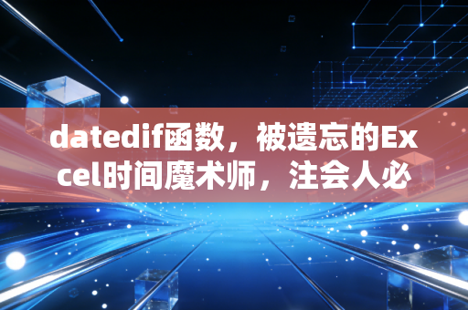 datedif函数,被遗忘的Excel时间魔术师,注会人必备的隐形利器