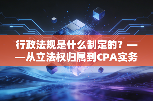 行政法规是什么制定的？——从立法权归属到CPA实务中的游戏规则