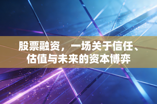股票融资，一场关于信任、估值与未来的资本博弈