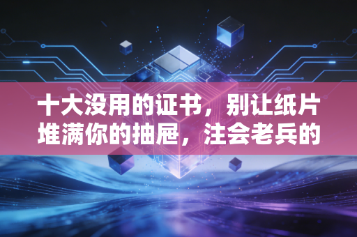 十大没用的证书，别让纸片堆满你的抽屉，注会老兵的掏心窝子劝告