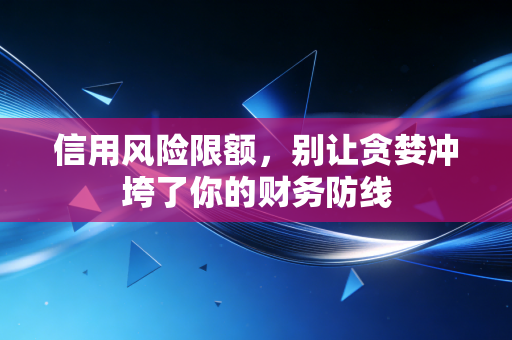 信用风险限额，别让贪婪冲垮了你的财务防线