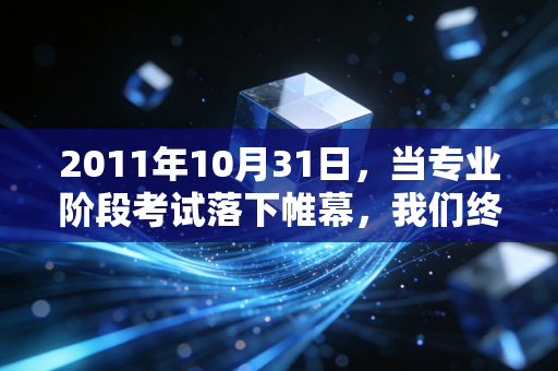 2011年10月31日，当专业阶段考试落下帷幕，我们终于迎来了CPA的6+1时代