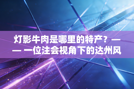 灯影牛肉是哪里的特产?—— 一位注会视角下的达州风味审计报告