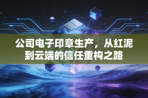 公司电子印章生产,从红泥到云端的信任重构之路