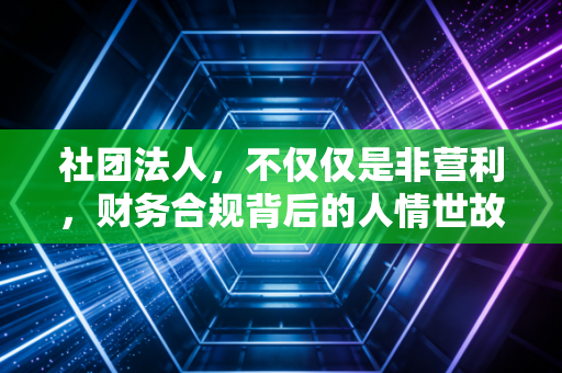 社团法人，不仅仅是非营利，财务合规背后的人情世故与税务雷区