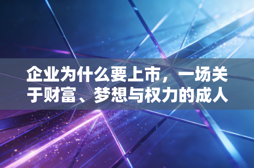 企业为什么要上市,一场关于财富、梦想与权力的成人礼