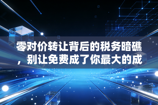 零对价转让背后的税务暗礁,别让免费成了你最大的成本