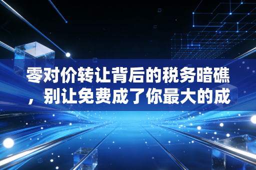 零对价转让背后的税务暗礁,别让免费成了你最大的成本