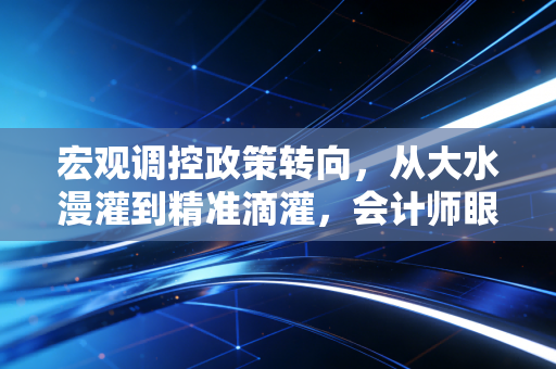 宏观调控政策转向，从大水漫灌到精准滴灌，会计师眼中的经济冷暖与生存法则