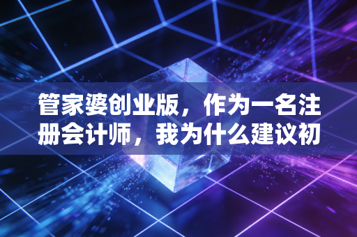 管家婆创业版，作为一名注册会计师，我为什么建议初创老板首选它？