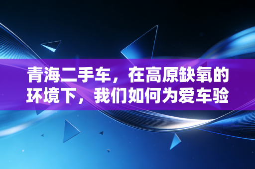 详细阅读:青海二手车,在高原缺氧的环境下,我们如何为爱车验资?——一个CPA的掏心窝子建议 青海二手车,在高原缺氧的环境下,我们如何为爱车验资?——一个CPA的掏心窝子建议