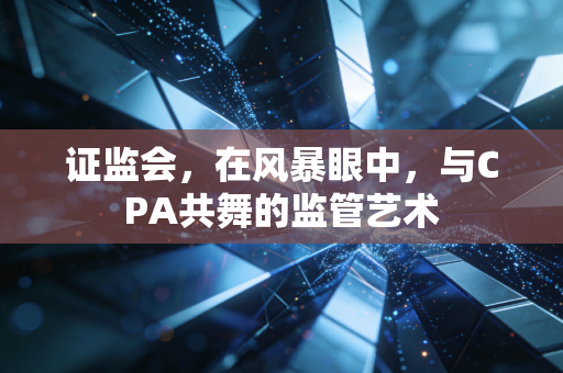 证监会,在风暴眼中,与CPA共舞的监管艺术