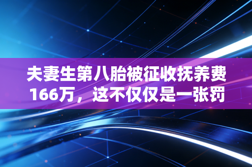 夫妻生第八胎被征收抚养费166万，这不仅仅是一张罚单，更是家庭财务规划的极限挑战