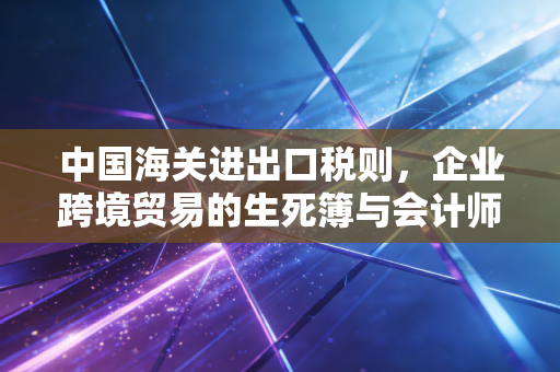 中国海关进出口税则,企业跨境贸易的生死簿与会计师眼中的藏宝图