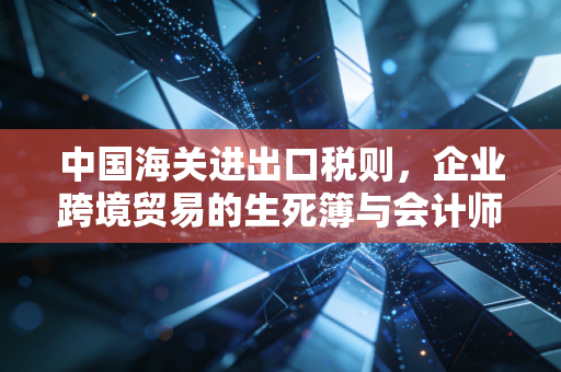 中国海关进出口税则,企业跨境贸易的生死簿与会计师眼中的藏宝图