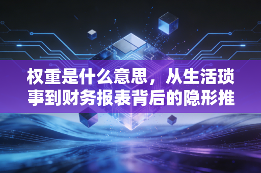 权重是什么意思，从生活琐事到财务报表背后的隐形推手