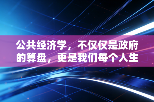 公共经济学，不仅仅是政府的算盘，更是我们每个人生活的隐形剧本