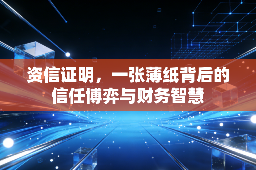 资信证明，一张薄纸背后的信任博弈与财务智慧