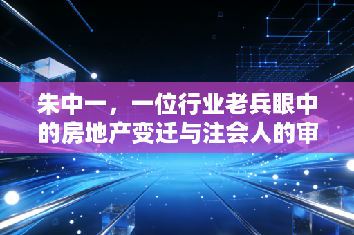 朱中一，一位行业老兵眼中的房地产变迁与注会人的审计思考